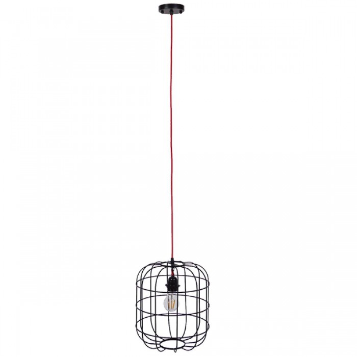 GloboStar® PARROT 01099 Μοντέρνο Industrial Κρεμαστό Φωτιστικό Οροφής Μονόφωτο Μαύρο Μεταλλικό Πλέγμα Φ30 x Y35cm GloboStar® PARROT 01099 Μοντέρνο Industrial Κρεμαστό Φωτιστικό Οροφής Μονόφωτο Μαύρο Μεταλλικό Πλέγμα Φ30 x Y35cm