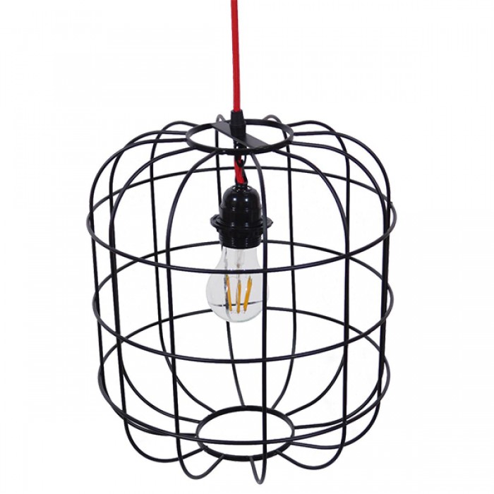 GloboStar® PARROT 01099 Μοντέρνο Industrial Κρεμαστό Φωτιστικό Οροφής Μονόφωτο Μαύρο Μεταλλικό Πλέγμα Φ30 x Y35cm GloboStar® PARROT 01099 Μοντέρνο Industrial Κρεμαστό Φωτιστικό Οροφής Μονόφωτο Μαύρο Μεταλλικό Πλέγμα Φ30 x Y35cm