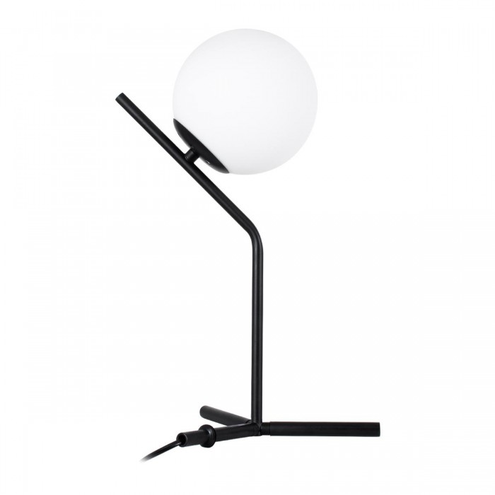 GloboStar® ELFIS 01100 Μοντέρνο Επιτραπέζιο Φωτιστικό Πορτατίφ Μονόφωτο 1 x E27 Λευκή Γυάλινη Μπάλα με Μεταλλικό Μαύρο Σώμα Φ15 x Υ41cm GloboStar® ELFIS 01100 Μοντέρνο Επιτραπέζιο Φωτιστικό Πορτατίφ Μονόφωτο 1 x E27 Λευκή Γυάλινη Μπάλα με Μεταλλικό Μαύρο Σώμα Φ15 x Υ41cm