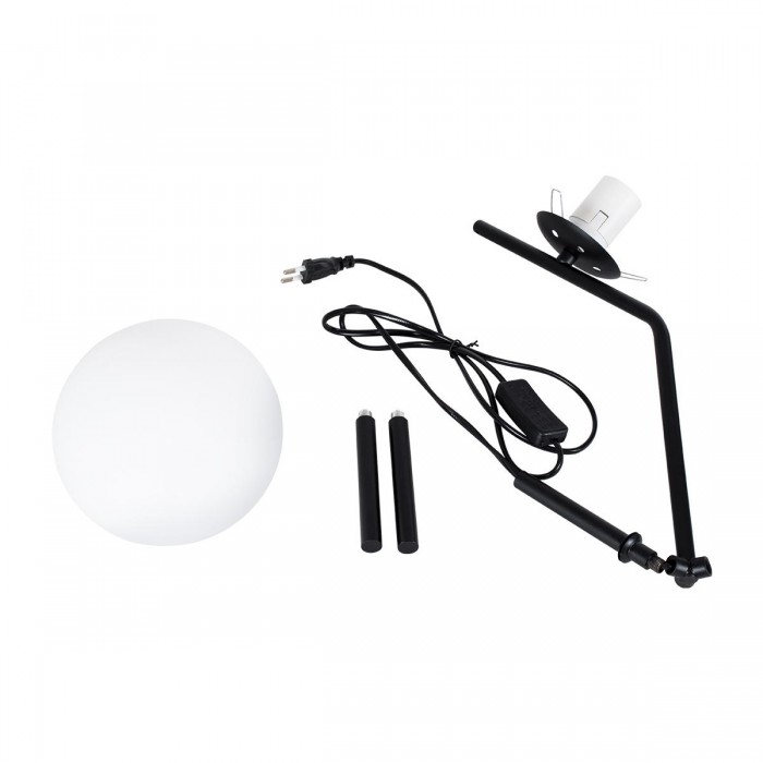 GloboStar® ELFIS 01100 Μοντέρνο Επιτραπέζιο Φωτιστικό Πορτατίφ Μονόφωτο 1 x E27 Λευκή Γυάλινη Μπάλα με Μεταλλικό Μαύρο Σώμα Φ15 x Υ41cm GloboStar® ELFIS 01100 Μοντέρνο Επιτραπέζιο Φωτιστικό Πορτατίφ Μονόφωτο 1 x E27 Λευκή Γυάλινη Μπάλα με Μεταλλικό Μαύρο Σώμα Φ15 x Υ41cm