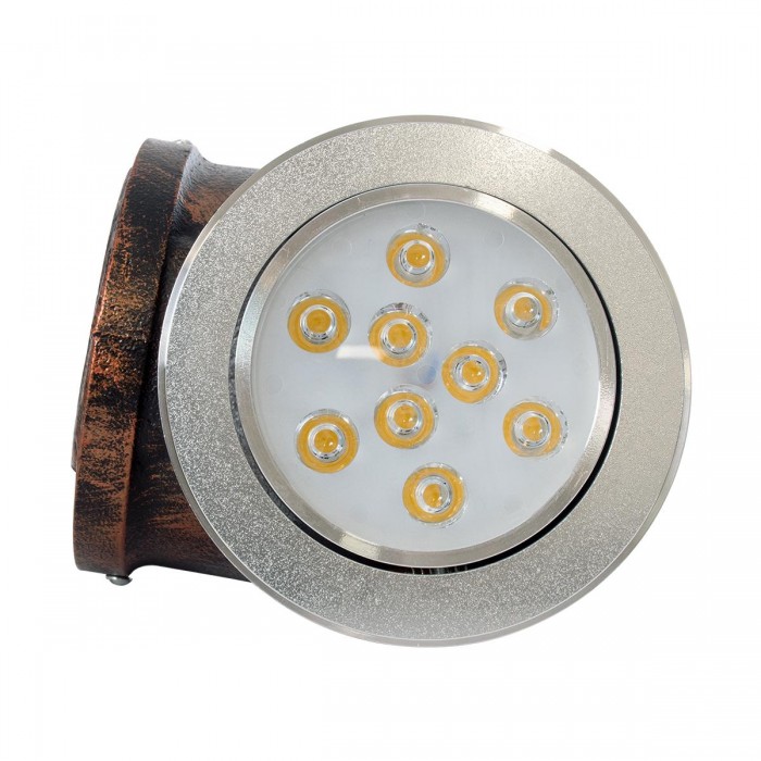 GloboStar® ANTHY 01104 Vintage Industrial Φωτιστικό Τοίχου Απλίκα Μονόφωτο LED Μαύρο Σκουριά Μεταλλικό Μ15.2 x Π13.4 x Υ15.2cm