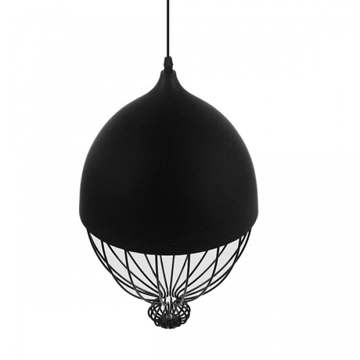 GloboStar® CANARIO 01107 Vintage Κρεμαστό Φωτιστικό Οροφής Μονόφωτο Μαύρο Μεταλλικό Πλέγμα Φ28 x Y47cm GloboStar® CANARIO 01107 Vintage Κρεμαστό Φωτιστικό Οροφής Μονόφωτο Μαύρο Μεταλλικό Πλέγμα Φ28 x Y47cm
