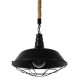 GloboStar® CRANE 01109 Vintage Industrial Κρεμαστό Φωτιστικό Οροφής Μονόφωτο 1 x E27 Μαύρο Μεταλλικό Καμπάνα Πλέγμα με Μπεζ Σχοινί Φ36 x Y25cm GloboStar® CRANE 01109 Vintage Industrial Κρεμαστό Φωτιστικό Οροφής Μονόφωτο 1 x E27 Μαύρο Μεταλλικό Καμπάνα Πλέγμα με Μπεζ Σχοινί Φ36 x Y25cm
