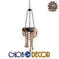 GloboStar® RUNNER 01115 Vintage Industrial Κρεμαστό Φωτιστικό Οροφής Πολύφωτο 6 x E27 Μαύρο με Μπεζ Σχοινί Φ45 x Y60cm GloboStar® RUNNER 01115 Vintage Industrial Κρεμαστό Φωτιστικό Οροφής Πολύφωτο 6 x E27 Μαύρο με Μπεζ Σχοινί Φ45 x Y60cm