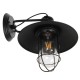 GloboStar® CELL 01118 Vintage Industrial Φωτιστικό Τοίχου Απλίκα Μονόφωτο Μαύρο Μεταλλικό Πλέγμα με Καμπάνα Φ27 x Μ33 x Π27 x Υ33cm GloboStar® CELL 01118 Vintage Industrial Φωτιστικό Τοίχου Απλίκα Μονόφωτο Μαύρο Μεταλλικό Πλέγμα με Καμπάνα Φ27 x Μ33 x Π27 x Υ33cm