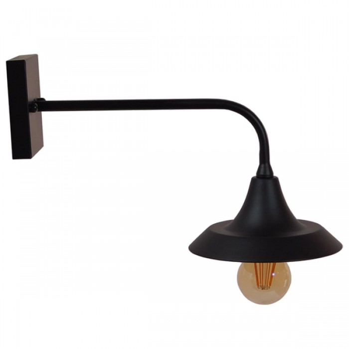 GloboStar® PHIA 01122 Vintage Industrial Φωτιστικό Τοίχου Απλίκα Μονόφωτο Μαύρο Μεταλλικό Καμπάνα Φ17 x Μ27 x Π17 x Υ20.5cm GloboStar® PHIA 01122 Vintage Industrial Φωτιστικό Τοίχου Απλίκα Μονόφωτο Μαύρο Μεταλλικό Καμπάνα Φ17 x Μ27 x Π17 x Υ20.5cm