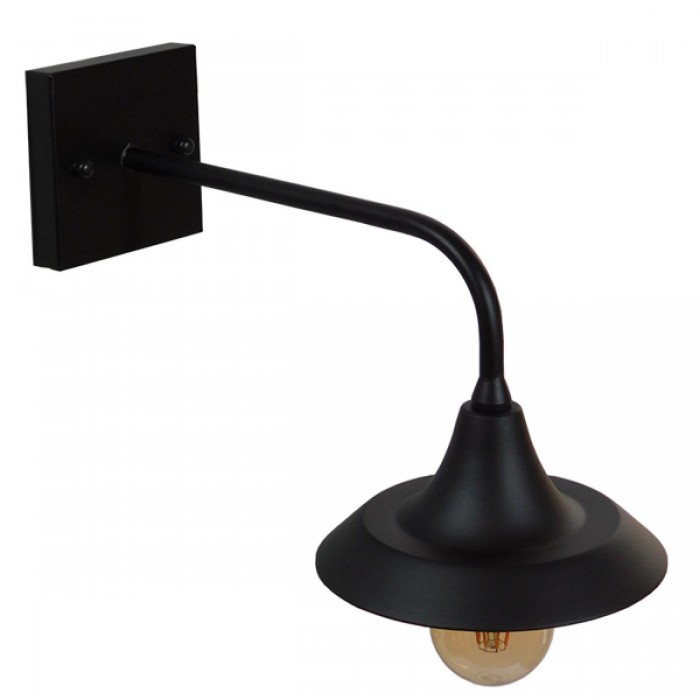 GloboStar® PHIA 01122 Vintage Industrial Φωτιστικό Τοίχου Απλίκα Μονόφωτο Μαύρο Μεταλλικό Καμπάνα Φ17 x Μ27 x Π17 x Υ20.5cm GloboStar® PHIA 01122 Vintage Industrial Φωτιστικό Τοίχου Απλίκα Μονόφωτο Μαύρο Μεταλλικό Καμπάνα Φ17 x Μ27 x Π17 x Υ20.5cm