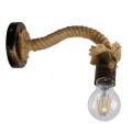 GloboStar® SADON 01126 Vintage Φωτιστικό Τοίχου Απλίκα Μονόφωτο Μπρούτζινο Σκουριά Μεταλλικό με Μπεζ Σχοινί Μ22 x Π10 x Υ15cm GloboStar® SADON 01126 Vintage Φωτιστικό Τοίχου Απλίκα Μονόφωτο Μπρούτζινο Σκουριά Μεταλλικό με Μπεζ Σχοινί Μ22 x Π10 x Υ15cm