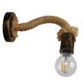 GloboStar® SADON 01126 Vintage Φωτιστικό Τοίχου Απλίκα Μονόφωτο Μπρούτζινο Σκουριά Μεταλλικό με Μπεζ Σχοινί Μ22 x Π10 x Υ15cm GloboStar® SADON 01126 Vintage Φωτιστικό Τοίχου Απλίκα Μονόφωτο Μπρούτζινο Σκουριά Μεταλλικό με Μπεζ Σχοινί Μ22 x Π10 x Υ15cm