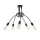 GloboStar® PAULELI 01127 Μοντέρνο Industrial Φωτιστικό Οροφής Πολύφωτο Μαύρο Μεταλλικό Φ58 x Y45cm GloboStar® PAULELI 01127 Μοντέρνο Industrial Φωτιστικό Οροφής Πολύφωτο Μαύρο Μεταλλικό Φ58 x Y45cm