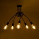 GloboStar® PAULELI 01127 Μοντέρνο Industrial Φωτιστικό Οροφής Πολύφωτο Μαύρο Μεταλλικό Φ58 x Y45cm GloboStar® PAULELI 01127 Μοντέρνο Industrial Φωτιστικό Οροφής Πολύφωτο Μαύρο Μεταλλικό Φ58 x Y45cm