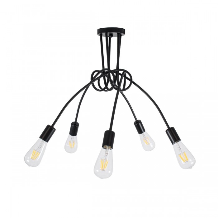 GloboStar® PAULELI 01127 Μοντέρνο Industrial Φωτιστικό Οροφής Πολύφωτο Μαύρο Μεταλλικό Φ58 x Y45cm GloboStar® PAULELI 01127 Μοντέρνο Industrial Φωτιστικό Οροφής Πολύφωτο Μαύρο Μεταλλικό Φ58 x Y45cm