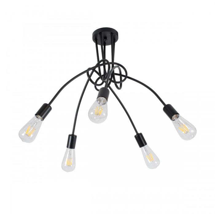 GloboStar® PAULELI 01127 Μοντέρνο Industrial Φωτιστικό Οροφής Πολύφωτο Μαύρο Μεταλλικό Φ58 x Y45cm GloboStar® PAULELI 01127 Μοντέρνο Industrial Φωτιστικό Οροφής Πολύφωτο Μαύρο Μεταλλικό Φ58 x Y45cm