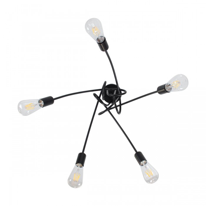 GloboStar® PAULELI 01127 Μοντέρνο Industrial Φωτιστικό Οροφής Πολύφωτο Μαύρο Μεταλλικό Φ58 x Y45cm GloboStar® PAULELI 01127 Μοντέρνο Industrial Φωτιστικό Οροφής Πολύφωτο Μαύρο Μεταλλικό Φ58 x Y45cm