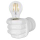GloboStar® FIST 01137 Μοντέρνο Φωτιστικό Τοίχου Απλίκα Μονόφωτο Λευκό Γύψινο Μ15 x Π10 x Υ10cm GloboStar® FIST 01137 Μοντέρνο Φωτιστικό Τοίχου Απλίκα Μονόφωτο Λευκό Γύψινο Μ15 x Π10 x Υ10cm