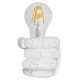 GloboStar® FIST 01137 Μοντέρνο Φωτιστικό Τοίχου Απλίκα Μονόφωτο Λευκό Γύψινο Μ15 x Π10 x Υ10cm GloboStar® FIST 01137 Μοντέρνο Φωτιστικό Τοίχου Απλίκα Μονόφωτο Λευκό Γύψινο Μ15 x Π10 x Υ10cm
