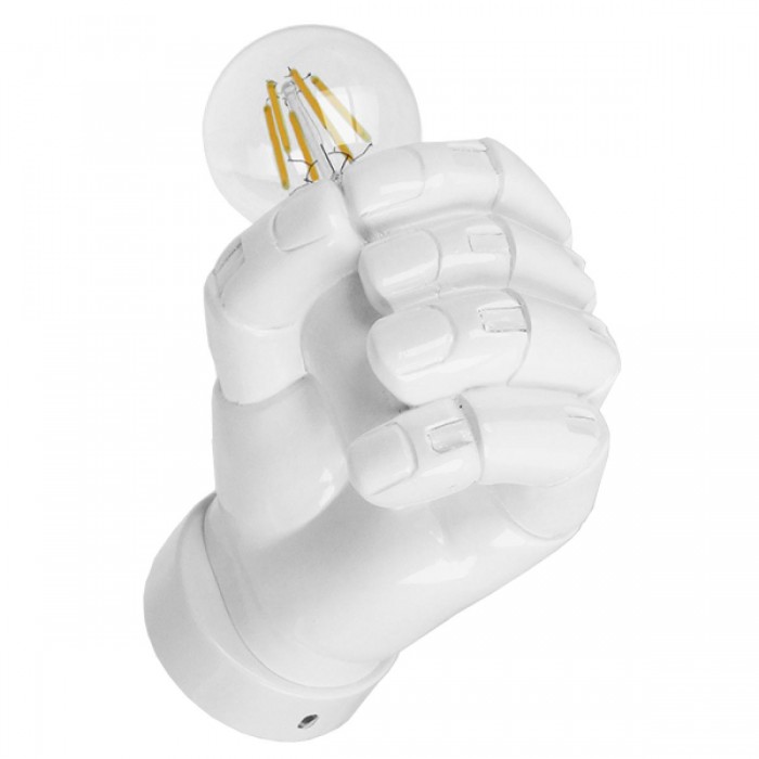 GloboStar® FIST 01137 Μοντέρνο Φωτιστικό Τοίχου Απλίκα Μονόφωτο Λευκό Γύψινο Μ15 x Π10 x Υ10cm GloboStar® FIST 01137 Μοντέρνο Φωτιστικό Τοίχου Απλίκα Μονόφωτο Λευκό Γύψινο Μ15 x Π10 x Υ10cm
