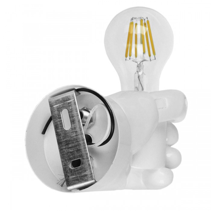 GloboStar® FIST 01137 Μοντέρνο Φωτιστικό Τοίχου Απλίκα Μονόφωτο Λευκό Γύψινο Μ15 x Π10 x Υ10cm GloboStar® FIST 01137 Μοντέρνο Φωτιστικό Τοίχου Απλίκα Μονόφωτο Λευκό Γύψινο Μ15 x Π10 x Υ10cm