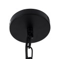 GloboStar® VITRUVIAN 01141 Vintage Κρεμαστό Φωτιστικό Οροφής Πολύφωτο 4 x E14 Μαύρο Μεταλλικό Πολυέλαιος με Μπεζ Σχοινί Φ53 x Y53cm