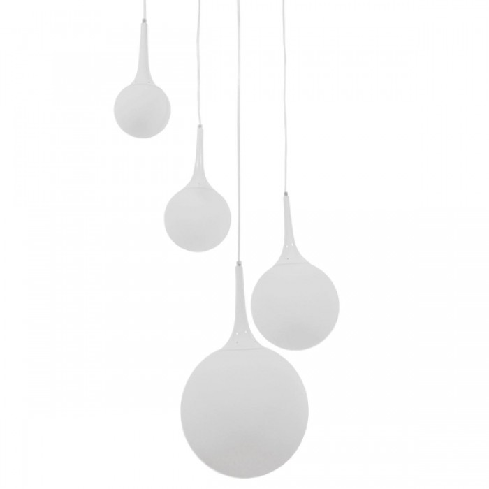 GloboStar® DORI 01144 Μοντέρνο Κρεμαστό Φωτιστικό Οροφής Πολύφωτο 4 x E27 Λευκό Γυάλινο Φ75 x Y52cm GloboStar® DORI 01144 Μοντέρνο Κρεμαστό Φωτιστικό Οροφής Πολύφωτο 4 x E27 Λευκό Γυάλινο Φ75 x Y52cm