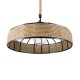 GloboStar® POLI 01147 Vintage Κρεμαστό Φωτιστικό Οροφής Μονόφωτο 1 x E27 Μαύρο Μεταλλικό με Μπεζ Σχοινί Φ50 x Y21cm GloboStar® POLI 01147 Vintage Κρεμαστό Φωτιστικό Οροφής Μονόφωτο 1 x E27 Μαύρο Μεταλλικό με Μπεζ Σχοινί Φ50 x Y21cm