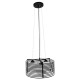 GloboStar® KEVIA 01150 Μοντέρνο Κρεμαστό Φωτιστικό Οροφής Τρίφωτο Μαύρο Μεταλλικό Πλέγμα με Καμπάνα απο Λευκό Γυαλί Φ40 x Y17.5cm GloboStar® KEVIA 01150 Μοντέρνο Κρεμαστό Φωτιστικό Οροφής Τρίφωτο Μαύρο Μεταλλικό Πλέγμα με Καμπάνα απο Λευκό Γυαλί Φ40 x Y17.5cm