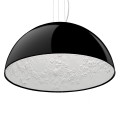 GloboStar® SERENIA BLACK 01151 Μοντέρνο Κρεμαστό Φωτιστικό Οροφής Μονόφωτο Μαύρο Γύψινο Καμπάνα Φ40 x Y19cm