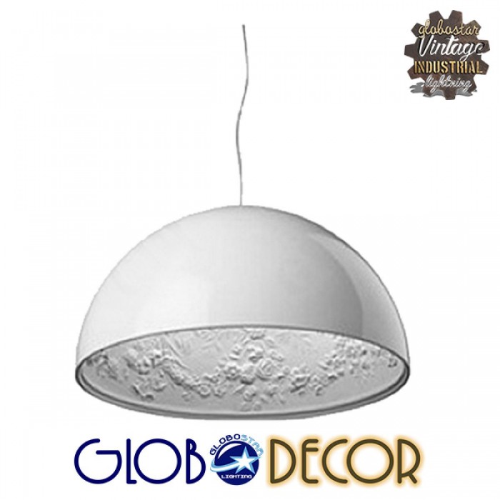 GloboStar® SERENIA WHITE 01152 Μοντέρνο Κρεμαστό Φωτιστικό Οροφής Μονόφωτο Λευκό Γύψινο Καμπάνα Φ40 x 19cm GloboStar® SERENIA WHITE 01152 Μοντέρνο Κρεμαστό Φωτιστικό Οροφής Μονόφωτο Λευκό Γύψινο Καμπάνα Φ40 x 19cm
