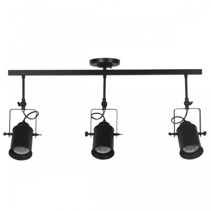 GloboStar® HOLLYWOOD 01155 Vintage Φωτιστικό Οροφής Τρίφωτο Μαύρο Μεταλλικό Ράγα Μ13 x Π78 x Υ38cm GloboStar® HOLLYWOOD 01155 Vintage Φωτιστικό Οροφής Τρίφωτο Μαύρο Μεταλλικό Ράγα Μ13 x Π78 x Υ38cm