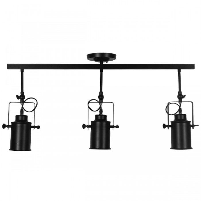 GloboStar® HOLLYWOOD 01155 Vintage Φωτιστικό Οροφής Τρίφωτο Μαύρο Μεταλλικό Ράγα Μ13 x Π78 x Υ38cm GloboStar® HOLLYWOOD 01155 Vintage Φωτιστικό Οροφής Τρίφωτο Μαύρο Μεταλλικό Ράγα Μ13 x Π78 x Υ38cm