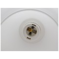 GloboStar® ISEN 01157 Μοντέρνο Φωτιστικό Τοίχου Απλίκα Μονόφωτο Μαύρο Μεταλλικό με Λευκό Γυαλί Φ15 x Μ24 x Π15 x Υ27cm