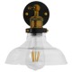 GloboStar® LIVID 01159 Vintage Φωτιστικό Τοίχου Απλίκα Μονόφωτο Μπρούτζινο Μεταλλικό με Γυάλινη Καμπάνα Φ20 x Μ20 x Π15 x Υ25cm GloboStar® LIVID 01159 Vintage Φωτιστικό Τοίχου Απλίκα Μονόφωτο Μπρούτζινο Μεταλλικό με Γυάλινη Καμπάνα Φ20 x Μ20 x Π15 x Υ25cm