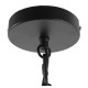 GloboStar® HELIX 01164 Vintage Industrial Κρεμαστό Φωτιστικό Οροφής Πολύφωτο Μαύρο Μεταλλικό Πλέγμα Φ46 x Y13cm