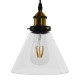 GloboStar® CONE 01169 Vintage Κρεμαστό Φωτιστικό Οροφής Μονόφωτο 1 x E27 Γυάλινο Καμπάνα Φ18 x Y20cm GloboStar® CONE 01169 Vintage Κρεμαστό Φωτιστικό Οροφής Μονόφωτο 1 x E27 Γυάλινο Καμπάνα Φ18 x Y20cm