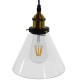 GloboStar® CONE 01169 Vintage Κρεμαστό Φωτιστικό Οροφής Μονόφωτο 1 x E27 Γυάλινο Καμπάνα Φ18 x Y20cm GloboStar® CONE 01169 Vintage Κρεμαστό Φωτιστικό Οροφής Μονόφωτο 1 x E27 Γυάλινο Καμπάνα Φ18 x Y20cm