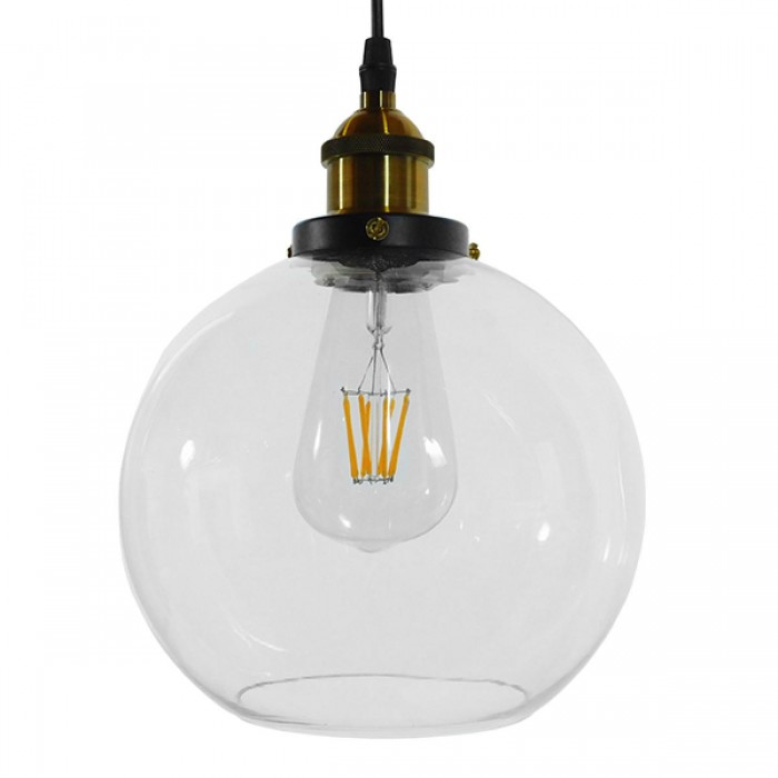 GloboStar® COLLINS 01170 Vintage Κρεμαστό Φωτιστικό Οροφής Μονόφωτο 1 x E27 Γυάλινο Καμπάνα Φ18 x Y25cm GloboStar® COLLINS 01170 Vintage Κρεμαστό Φωτιστικό Οροφής Μονόφωτο 1 x E27 Γυάλινο Καμπάνα Φ18 x Y25cm
