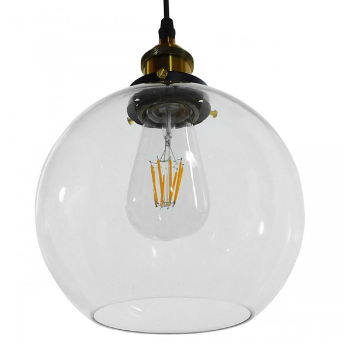GloboStar® COLLINS 01170 Vintage Κρεμαστό Φωτιστικό Οροφής Μονόφωτο 1 x E27 Γυάλινο Καμπάνα Φ18 x Y25cm GloboStar® COLLINS 01170 Vintage Κρεμαστό Φωτιστικό Οροφής Μονόφωτο 1 x E27 Γυάλινο Καμπάνα Φ18 x Y25cm