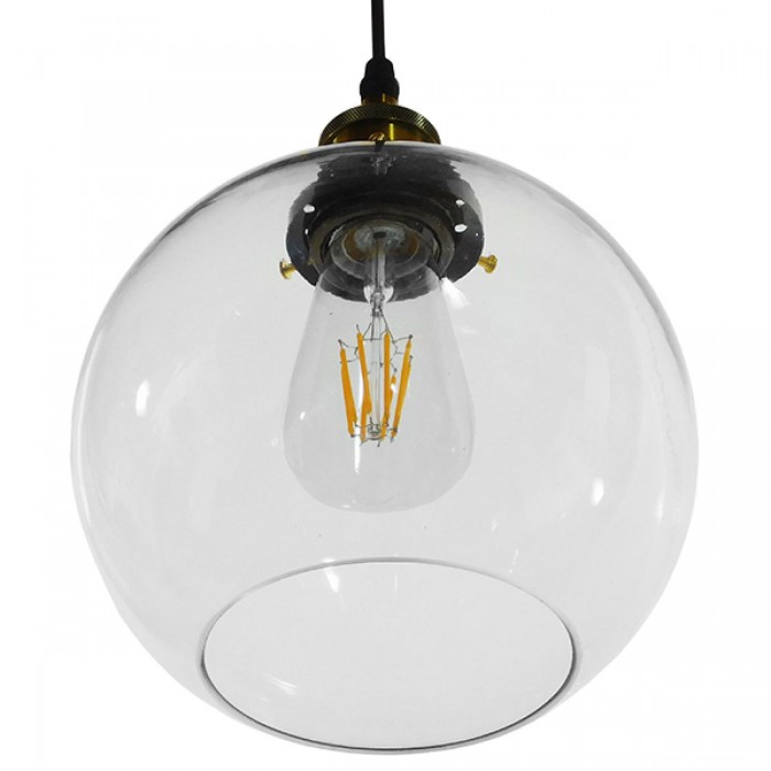 GloboStar® COLLINS 01170 Vintage Κρεμαστό Φωτιστικό Οροφής Μονόφωτο 1 x E27 Γυάλινο Καμπάνα Φ18 x Y25cm GloboStar® COLLINS 01170 Vintage Κρεμαστό Φωτιστικό Οροφής Μονόφωτο 1 x E27 Γυάλινο Καμπάνα Φ18 x Y25cm