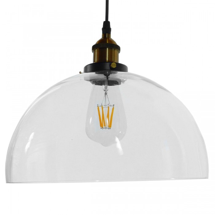 GloboStar® MONERA 01171 Vintage Κρεμαστό Φωτιστικό Οροφής Μονόφωτο 1 x E27 Γυάλινο Καμπάνα Φ30 x Y25cm GloboStar® MONERA 01171 Vintage Κρεμαστό Φωτιστικό Οροφής Μονόφωτο 1 x E27 Γυάλινο Καμπάνα Φ30 x Y25cm