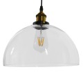 GloboStar® MONERA 01171 Vintage Κρεμαστό Φωτιστικό Οροφής Μονόφωτο 1 x E27 Γυάλινο Καμπάνα Φ30 x Y25cm