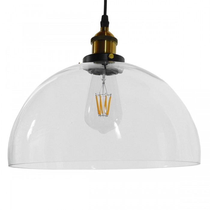 GloboStar® MONERA 01171 Vintage Κρεμαστό Φωτιστικό Οροφής Μονόφωτο 1 x E27 Γυάλινο Καμπάνα Φ30 x Y25cm GloboStar® MONERA 01171 Vintage Κρεμαστό Φωτιστικό Οροφής Μονόφωτο 1 x E27 Γυάλινο Καμπάνα Φ30 x Y25cm