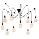 GloboStar® WIRED 01173 Vintage Φωτιστικό Οροφής Πολύφωτο Μαύρο GloboStar® WIRED 01173 Vintage Φωτιστικό Οροφής Πολύφωτο Μαύρο