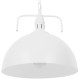 GloboStar® LARKIN 01174 Vintage Κρεμαστό Φωτιστικό Οροφής Μονόφωτο 1 x E27 Λευκό Μεταλλικό Καμπάνα Φ31 x Y30cm