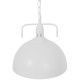 GloboStar® LARKIN 01174 Vintage Κρεμαστό Φωτιστικό Οροφής Μονόφωτο 1 x E27 Λευκό Μεταλλικό Καμπάνα Φ31 x Y30cm
