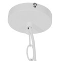 GloboStar® LARKIN 01174 Vintage Κρεμαστό Φωτιστικό Οροφής Μονόφωτο 1 x E27 Λευκό Μεταλλικό Καμπάνα Φ31 x Y30cm