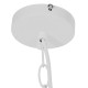 GloboStar® LARKIN 01174 Vintage Κρεμαστό Φωτιστικό Οροφής Μονόφωτο 1 x E27 Λευκό Μεταλλικό Καμπάνα Φ31 x Y30cm