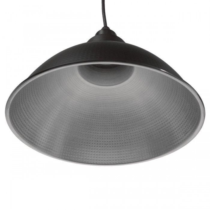 GloboStar® LOUVE 01176 Vintage Industrial Κρεμαστό Φωτιστικό Οροφής Μονόφωτο Μαύρο Μεταλλικό Καμπάνα Φ39 x Y32cm