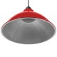 GloboStar® LOUVE 01177 Vintage Industrial Κρεμαστό Φωτιστικό Οροφής Μονόφωτο Κόκκινο Μεταλλικό Καμπάνα Φ39 x Y32cm