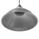 GloboStar® LOUVE 01178 Vintage Industrial Κρεμαστό Φωτιστικό Οροφής Μονόφωτο Ασημί Μεταλλικό Καμπάνα Φ39 x Y32cm