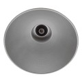 GloboStar® LOUVE 01178 Vintage Industrial Κρεμαστό Φωτιστικό Οροφής Μονόφωτο Ασημί Μεταλλικό Καμπάνα Φ39 x Y32cm